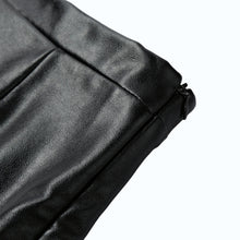 ladies-black-pu-skirt-sexy-women-mini-skirt-pu-leather-ruffled-hem-zipper-casual-elegant-slim-wrap-skirt-saia-de-couro BBL