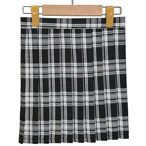 lady-girls-plaid-pleated-mini-skirt-uniform-cosplay-japanese-school-skirts-s-xl BBL
