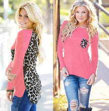 Large Plus Size Leopard Chiffon Blouse Tops Women Clothes J6123