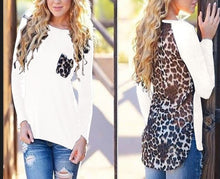 Large Plus Size Leopard Chiffon Blouse Tops Women Clothes J6123