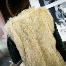Long Hairy Faux Fox Fur Extra Long Coat Long Hairy Shaggy V neck Sleeveless Furry Warm Faux Fur jacket Outwear waistcoat