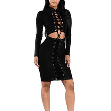 Long Sleeve One-Piece Club Dress Women Suede Velvet Bodycon Bandage Dress Cross Straps Hollow Out Bandage Dress Vestidos GV463