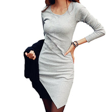 long-sleeve-women-dress-korean-patchwork-irregular-hem-bottoming-dress-black-grey-vestido-casual-clothing BBL