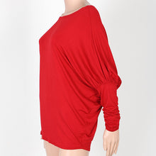 Loose Casual T Shirts Women Oversized Batwing Long Sleeve Basic T shirt Women Tops Fall Plus Size Women Clothing Sexy T Shirt