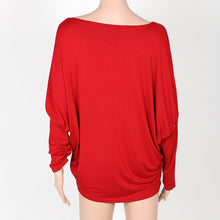 Loose Casual T Shirts Women Oversized Batwing Long Sleeve Basic T shirt Women Tops Fall Plus Size Women Clothing Sexy T Shirt