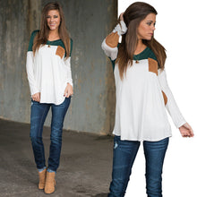 Loose Women's Tee Shirt Long Sleeve Tshirt Patched Casual Women Tops Long Irregular T Shirts For Women