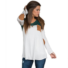Loose Women's Tee Shirt Long Sleeve Tshirt Patched Casual Women Tops Long Irregular T Shirts For Women