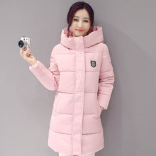 M-XXXL Plus Size Women's Park Long Warm Down Coat Slim Women's Park With Hat Korean Jacket Coat