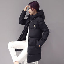 M-XXXL Plus Size Women's Park Long Warm Down Coat Slim Women's Park With Hat Korean Jacket Coat