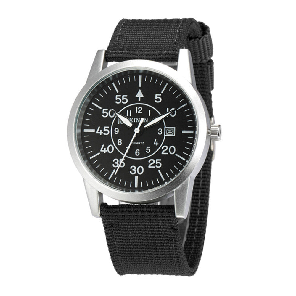 Men Stainless Steel Military Sport Date Analog Quartz army Style Wrist Watch