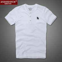 Men's Cotton Shirt Short Sleeve Tops&Tees with Button American Similar T-shirts JMS