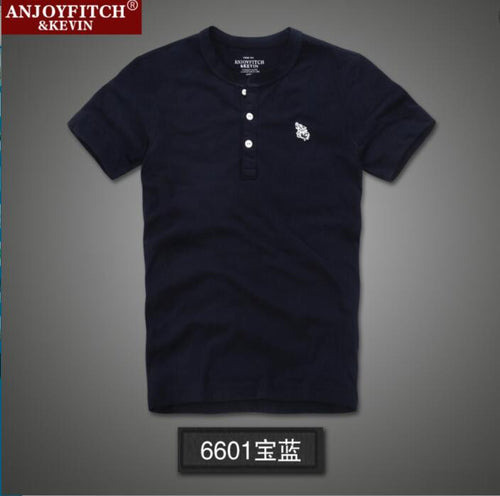 Men's Cotton Shirt Short Sleeve Tops&Tees with Button American Similar T-shirts JMS
