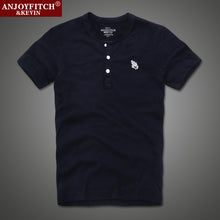 Men's Cotton Shirt Short Sleeve Tops&Tees with Button American Similar T-shirts JMS