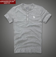 Men's Cotton Shirt Short Sleeve Tops&Tees with Button American Similar T-shirts JMS