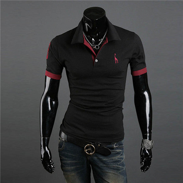 mens-casual-tops-tee-v-neck-polo-shirts-slim-fit-short-sleeve-clothes-us-m-xxxl-10-colors BBL