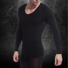 mens-long-sleeve-shapewear-v-neck-thermal-underwear-warm-male-base-layer-shirt BBL