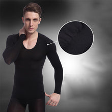 mens-long-sleeve-shapewear-v-neck-thermal-underwear-warm-male-base-layer-shirt BBL