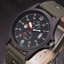 Military Leather Waterproof Date Quartz Analog Army Men's Quartz Wrist Watches