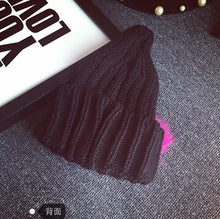 Monster Eye Faux Fur Eyelash Knitted Beanie Hat Cap Women Knit Skullies Cute cappelli bonnets