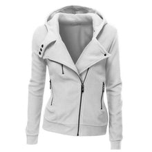 Multicolor Lady Sweatshirts Zipper V-neck Long Sleeves Hoodies Casual Solid Pocket Hooded Tops M0610