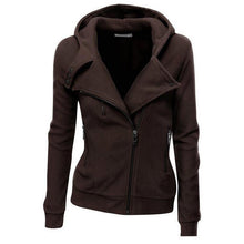 Multicolor Lady Sweatshirts Zipper V-neck Long Sleeves Hoodies Casual Solid Pocket Hooded Tops M0610