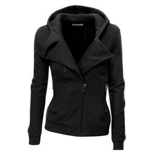 Multicolor Lady Sweatshirts Zipper V-neck Long Sleeves Hoodies Casual Solid Pocket Hooded Tops M0610
