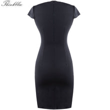 Elegant Black Sequined Party Dress Women Plus Size Slim Pencil Dress Sexy V Neck Bodycon Dress Women Dress XL