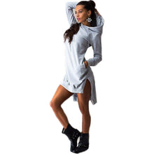 Women Hoodies Cotton O-neck Long Sleeve Dress Hoody Long Women Hoody Sweatshirts Sport Dress Women