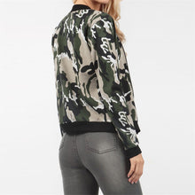 Camouflage Casual Jacket O Neck Long Sleeve Slim Coat Women Plus Size Women Basic Coats