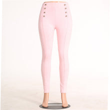 England Style Double Breasted Pants Women High Waisted Faux Suede Leather Pants Pantalon Femme Side Zipper Up Trousers