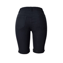 Black Ripped Hole Shorts Women Denim Short Jeans High Waist Shorts Sexy Hip Lift Denim Shorts Big Sized