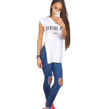 Jeans Big Hole Pencil Jeans High Waisted Blue Skinny Ripped Jeans Woman Washed Denim Pants Ladies Trousers