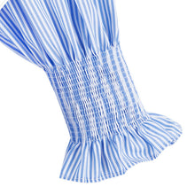 Off Shoulder Striped Blouses Loose Women Tops Slash Neck Lantern Sleeve Shirts Women Plus Size Women Clothing