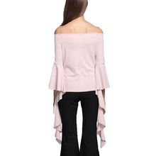 Slash Neck Women Tops Sexy Off Shoulder Women Blouses And Shirts Slim Ruffle Sleeve Shirt Tops For Women