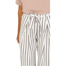 Striped Wide Leg Pants White Trousers High Waist Women Pants Pantalon Femme Loose Pants For Women