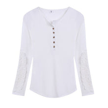 Lace Crochet Button T Shirt Women Hollow Lace Long Sleeve T Shirts For Women Slim Casual Tops Tee Shirt Femme