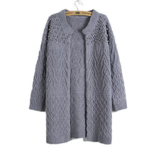 Pearls Beaded Women Long Cardigan Women's Knitted Sweater Cardigan Femme Thick Warm Long Cardigan