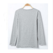 Slim Basic T shirts Oversized Cotton Women T shirt Sexy V Neck Long Sleeve Basic Top Lady Casual Solid Tee Shirts XXL