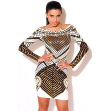 3D Print Women Dress Sexy Off Shoulder Bodycon Dress Slim Slash Neck Party Dresses Digit Printed Dress