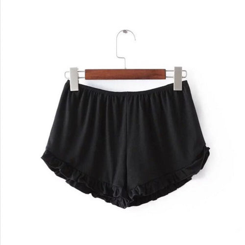 Shorts Ruffles Shorts Women Stretchy Waist Sport Running Shorts Cute Casual Short Femme Cotton