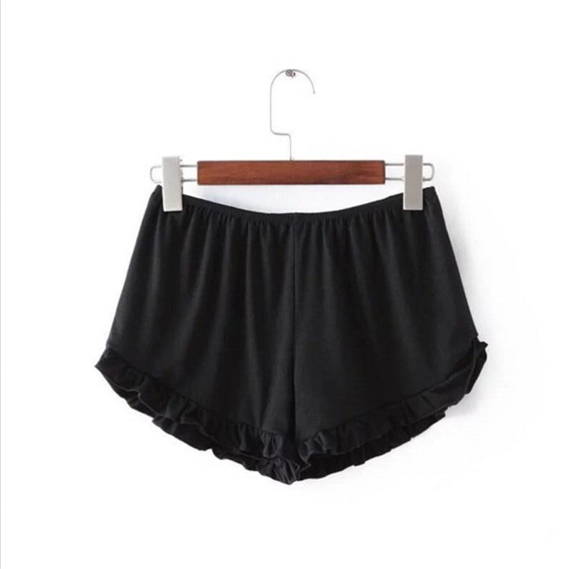 Shorts Ruffles Shorts Women Stretchy Waist Sport Running Shorts Cute Casual Short Femme Cotton
