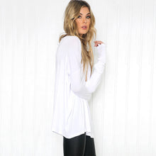 women-loose-t-shirt-o-neck-batwing-sleeve-casual-t-shirt-women-cotton-tops-plus-size-blusa-black-white BBL
