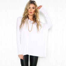 women-loose-t-shirt-o-neck-batwing-sleeve-casual-t-shirt-women-cotton-tops-plus-size-blusa-black-white BBL