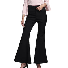 Vintage Flare Pants Women Pantalon Femme Black High Waist Trousers Women Office Lady Bell Bottom Pants