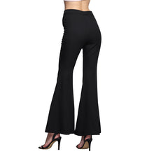 Vintage Flare Pants Women Pantalon Femme Black High Waist Trousers Women Office Lady Bell Bottom Pants