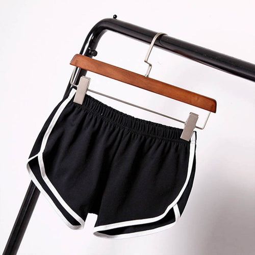 new-women-cotton-blend-shorts-4-colors-contrast-binding-side-split-elastic-waist-patchworf-casual-shorts BBL