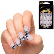 new-25-patterns-fashion-acrylic-designer-nail-tips-false-french-nails-full-24pcss BBL