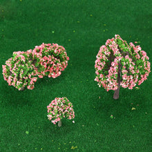 4pcs-plastic-trees-model-white-and-pink-flower-trees-model-train-layout-garden-scenery-diorama-miniature-model-toys BBL