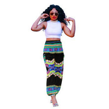 Tribal Print Lantern Pants Woman Elastic Band Waist Loose Harem Pants Cool Street Hip Hop Pants