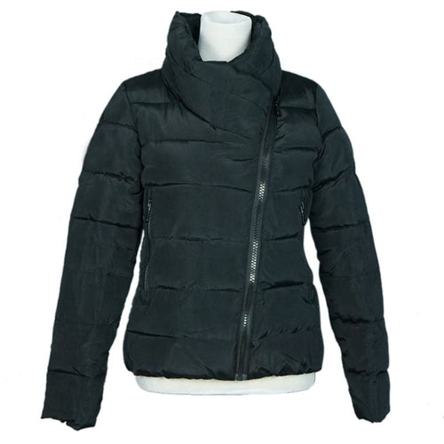 Jacket Women High Neck Zipper Up Warm Down Jacket Women Jaqueta Feminina Slim Womens Coat